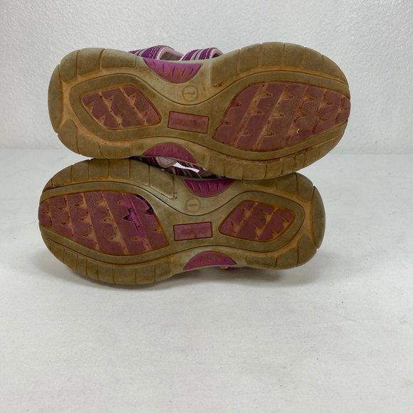 Khombu Sandy Closed Toe Water Sandals Purple/Gray Girls Size 1 Hook & Loop Strap - Picture 5 of 9